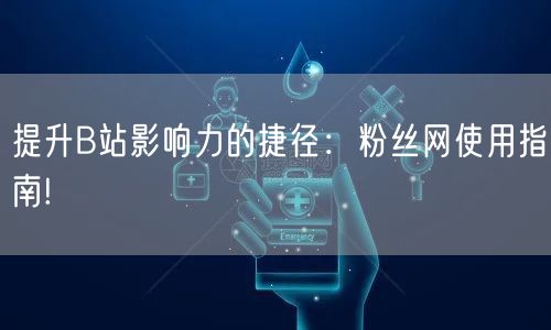 提升B站影响力的捷径：粉丝网使用指南!