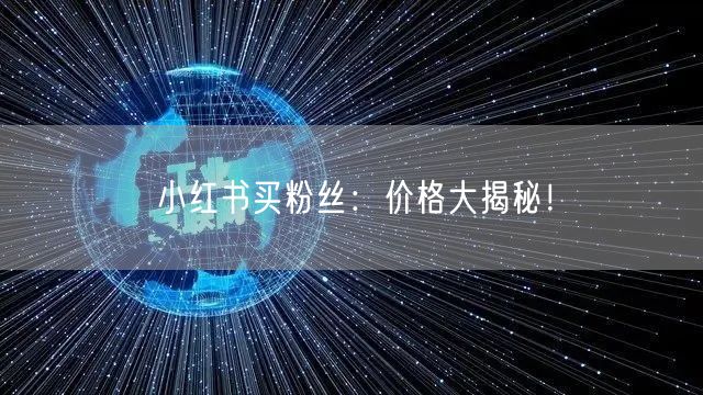 小红书买粉丝：价格大揭秘！
