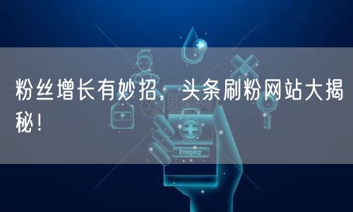 粉丝增长有妙招，头条刷粉网站大揭秘！