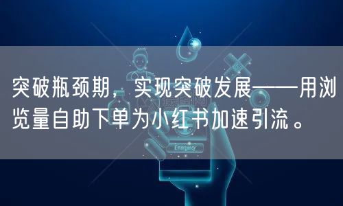 突破瓶颈期，实现突破发展——用浏览量自助下单为小红书加速引流。