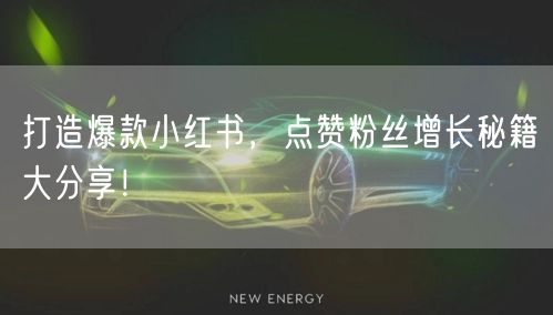 打造爆款小红书，点赞粉丝增长秘籍大分享！