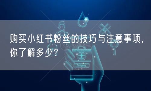 购买小红书粉丝的技巧与注意事项，你了解多少？