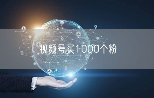 视频号买1000个粉