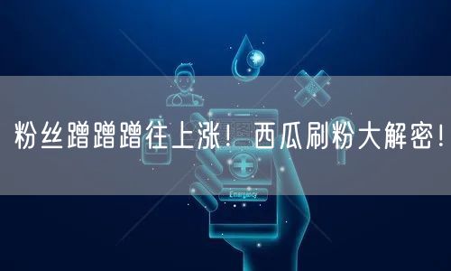 粉丝蹭蹭蹭往上涨！西瓜刷粉大解密！