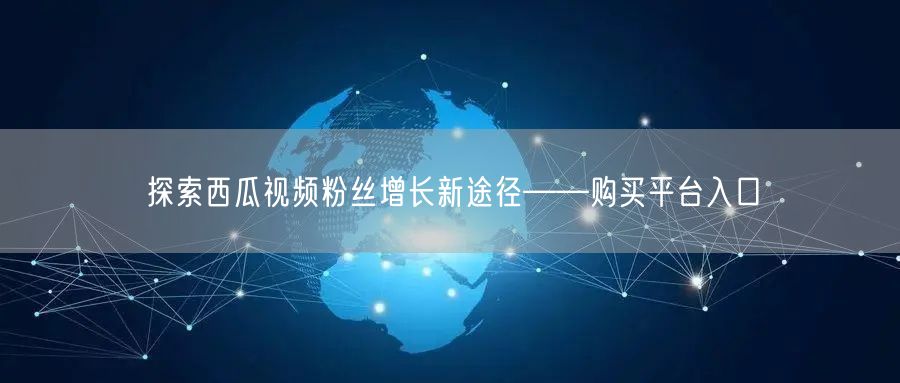 探索西瓜视频粉丝增长新途径——购买平台入口