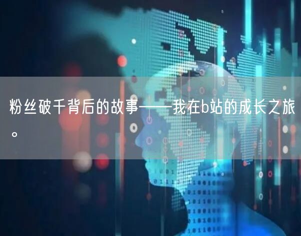 粉丝破千背后的故事——我在b站的成长之旅。