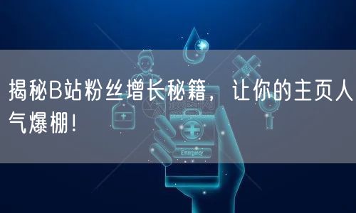 揭秘B站粉丝增长秘籍，让你的主页人气爆棚！