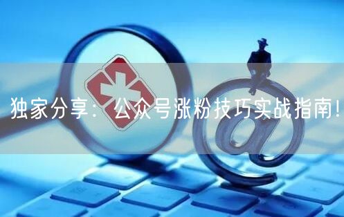 独家分享：公众号涨粉技巧实战指南！