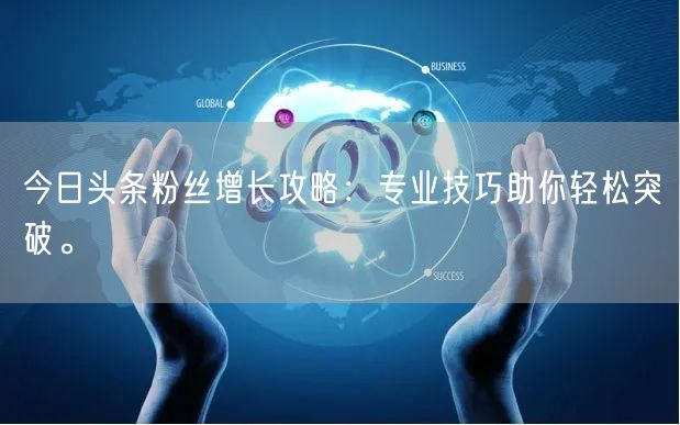 今日头条粉丝增长攻略：专业技巧助你轻松突破。