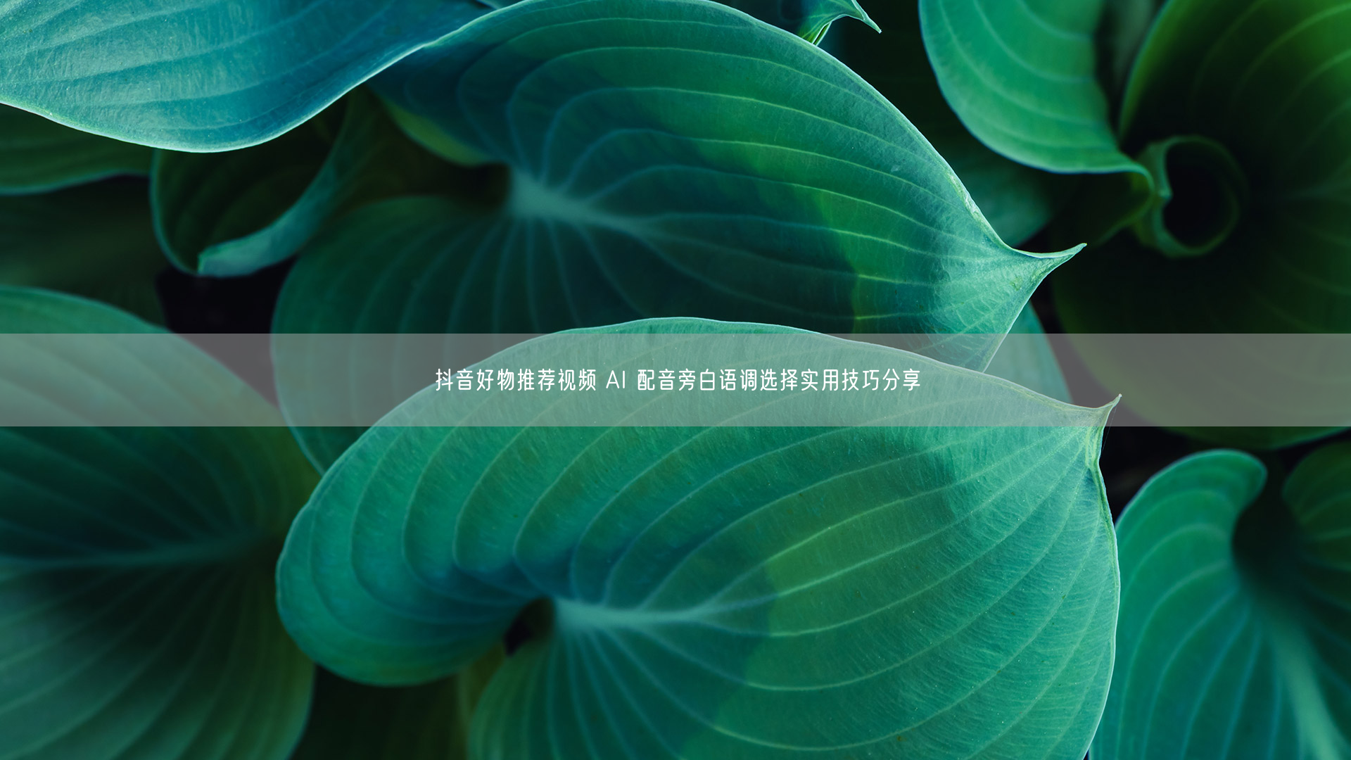 抖音好物推荐视频 AI 配音旁白语调选择实用技巧分享