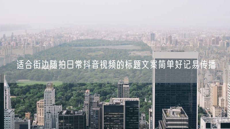 适合街边随拍日常抖音视频的标题文案简单好记易传播